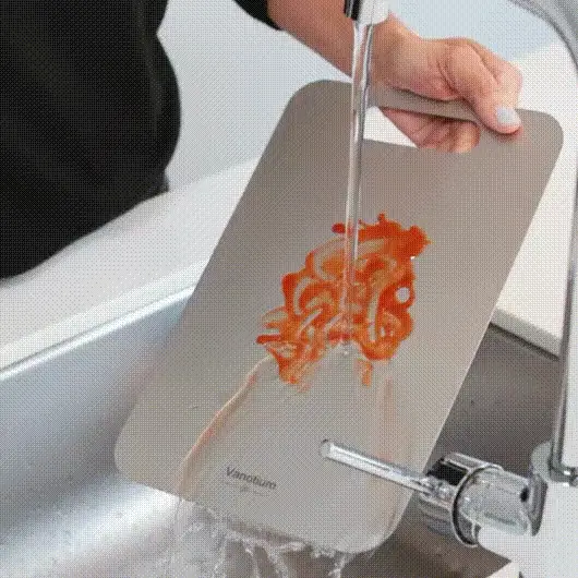 Sanitized cutting board easy to clean ✔ Non-porous surface ✔ Easy to wash ✔ Doesn't retain odors easily ✔ High durability